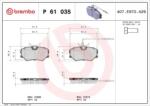 BREMBO fékbetét készlet, tárcsafék P61 035