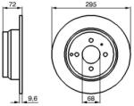 Bosch tömör féktárcsa Ø295mm 0 986 478 640