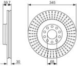 Bosch szellőző féktárcsa Ø345mm 0 986 479 589