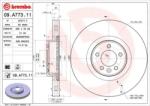 BREMBO Féktárcsa szellőző Ø380mm 09. A773.11