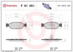 BREMBO fékbetét készlet, tárcsafék P61 051