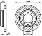 Bosch féktárcsa perforált Ø298, 8mm 0 986 478 595