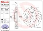 BREMBO féktárcsa perforált/belső hűtéses Ø326mm 09.7812. 2X