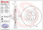 BREMBO Féktárcsa belső hűtés Ø350mm 09. D424.11