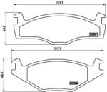 BREMBO fékbetét készlet, tárcsafék P85 012