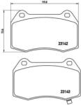 BREMBO fékbetét készlet, tárcsafék P56 047