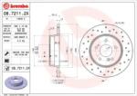 BREMBO féktárcsa perforált Ø290mm 08.7211. 2X