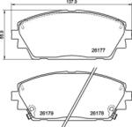 BREMBO fékbetét készlet, tárcsafék P49065
