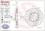 BREMBO féktárcsa perforált/belső hűtéses Ø302mm 09.9935. 1X