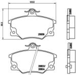 BREMBO fékbetét készlet, tárcsafék P23 017