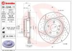 BREMBO Féktárcsa hornyolt/perforált Ø324mm 09. C246.11