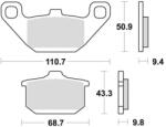 BRAKING fékbetétek, BRAKING (félig-fémes keverék SM1) 2 db/csomag