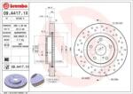BREMBO fékkorong lyukasztás/belső hűtött Ø296mm 09. A417.1X