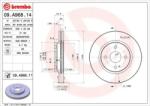 BREMBO Féktárcsa szellőző Ø258mm 09. A968.11