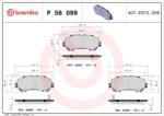 BREMBO fékbetét készlet, tárcsafék P56 099