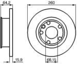 Bosch tömör féktárcsa Ø260mm 0 986 478 547