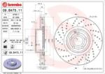 BREMBO fékkorong lyukasztás/belső hűtött Ø342mm 09. B475.11