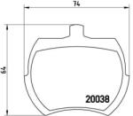 BREMBO fékbetét készlet P52 002