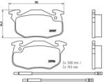BREMBO fékbetét készlet, tárcsafék P61 044