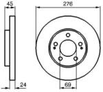 Bosch szellőző féktárcsa Ø276mm 0 986 479 035