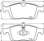 BREMBO fékbetét készlet, tárcsafék P86 026