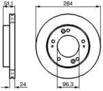 Bosch szellőző féktárcsa Ø284mm 0 986 479 020
