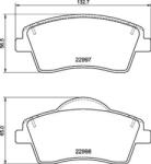 BREMBO fékbetét készlet, tárcsafék P86 033