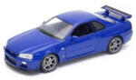 Welly Nissan Skyline GT-R (R34) (1999) kék - 1: 24 fém modellautó és játékautó | Welly (24108W)