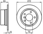 Bosch tömör féktárcsa Ø271, 8mm 0 986 478 439