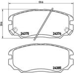 BREMBO fékbetét készlet, tárcsafék P30 038