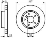 Bosch szellőző féktárcsa Ø297mm 0 986 478 483