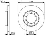 Bosch Féktárcsa tömör Ø284mm 0 986 479 A34