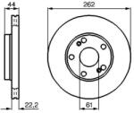 Bosch szellőző féktárcsa Ø262mm 0 986 478 864