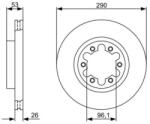 Bosch szellőző féktárcsa Ø290mm 0 986 479 355