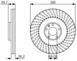 Bosch szellőző féktárcsa Ø385mm 0 986 479 A31