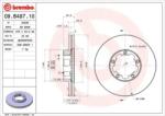 BREMBO Féktárcsa szellőző Ø278mm 09. B497.10