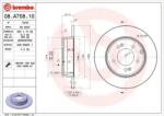 BREMBO Féktárcsa tömör Ø284mm 08. A708.11