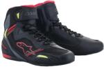 Alpinestars FASTER-3 RIDEKNIT cipő, ALPINESTARS (fekete/piros/fluo sárga/szürke, 48-as méret)