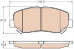 TRW fékbetét készlet, tárcsafék GDB3562