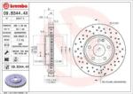 BREMBO fékkorong lyukasztás/belső hűtött Ø295mm 09. B344.4X