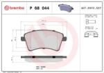 BREMBO fékbetét készlet, tárcsafék P68 044
