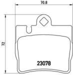 BREMBO fékbetét készlet, tárcsafék P50 042
