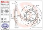 BREMBO féktárcsa 09. D411.33