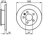 Bosch tömör féktárcsa Ø258mm 0 986 478 544