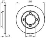 Bosch tömör féktárcsa Ø219mm 0 986 478 429