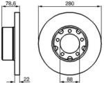 Bosch tömör féktárcsa Ø280mm 0 986 478 529