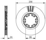 Bosch szellőző féktárcsa Ø255, 7mm 0 986 479 712