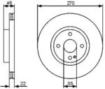 Bosch szellőző féktárcsa Ø270mm 0 986 479 472