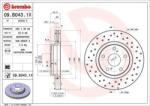 BREMBO féktárcsa perforált/belső hűtéses Ø295mm 09. B043.1X