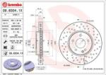 BREMBO féktárcsa perforált/belső hűtéses Ø300mm 09.8304. 1X